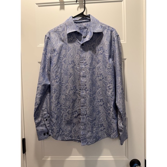 Tasso Elba Other - Tasso Elba Paisley Button Up Shirt Men's Size Small Blue Long Sleeve NEW
